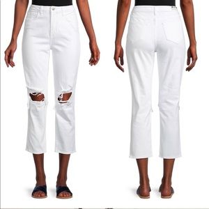 L’Agence 30 Audrina white distressed